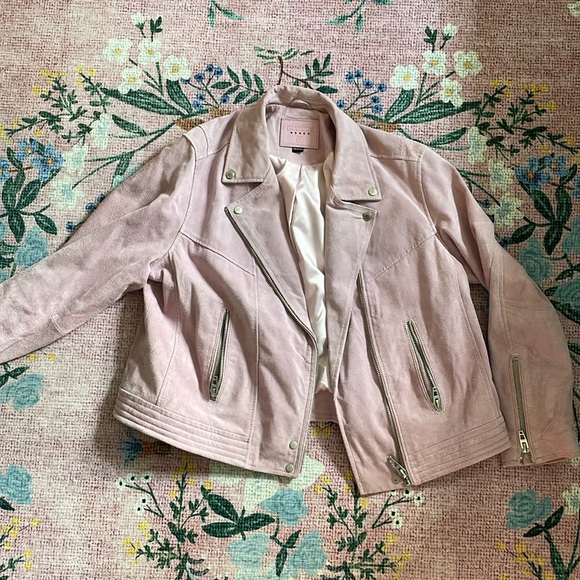 BlankNYC plus size blush pink suede jacket - 1X - Originally $198 - like new - Picture 1 of 6